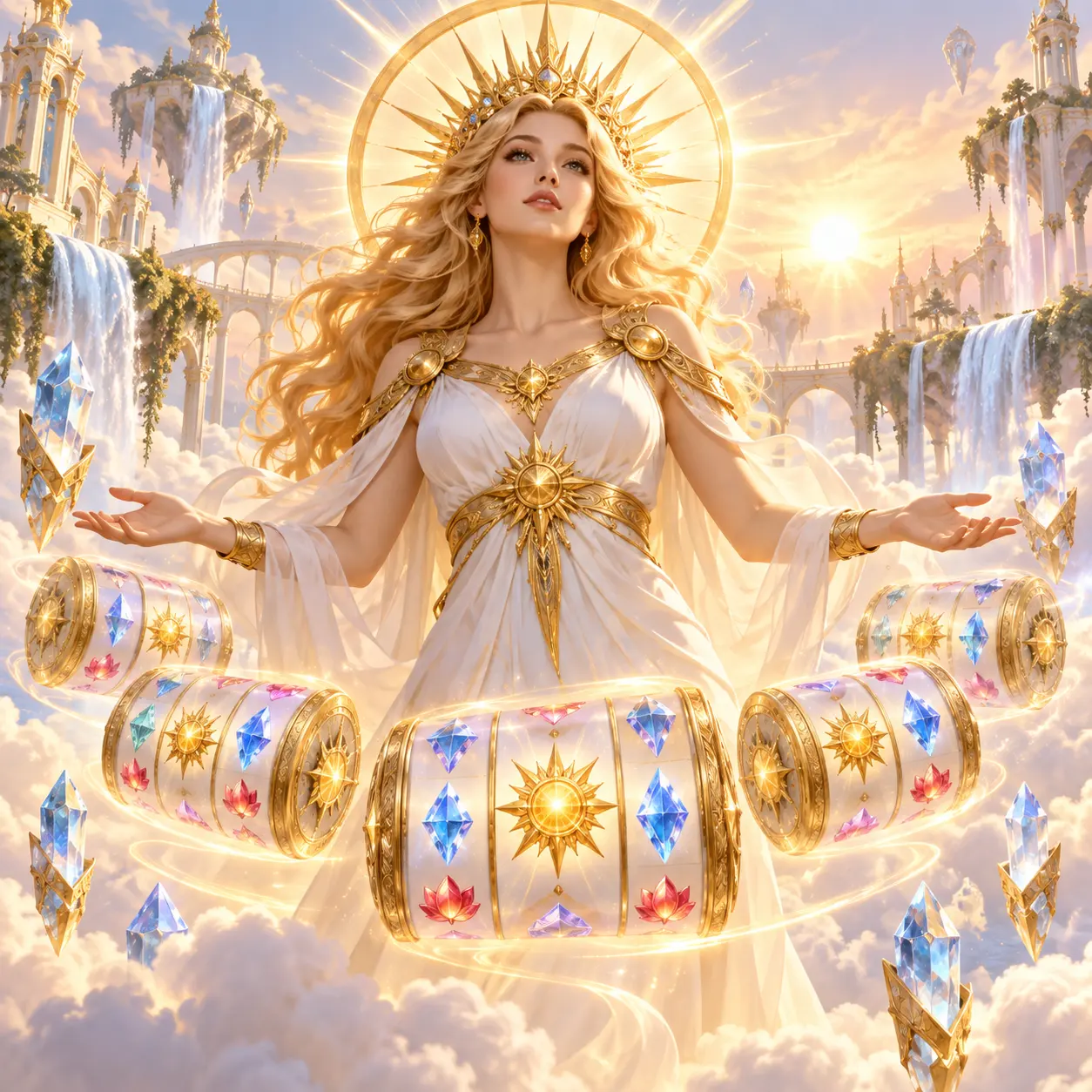 Solar princess above fantasy reels